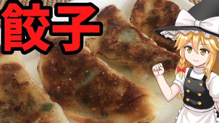 【ゆっくり料理】魔理沙の餃子　フライパンでの作り方　包み方、焼き方も超簡単【ゆっくり実況】