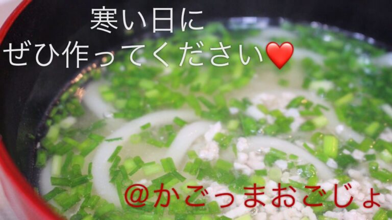 【簡単レシピ】ネギネギそぼろうどん