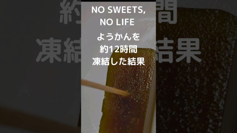 ようかんを約12時間凍結した結果 #sweets #frozen #shorts