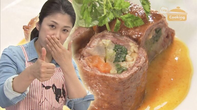おうちで簡単プロの味！クッキング　「牛肉すき焼きロール・黄身ソース添え」