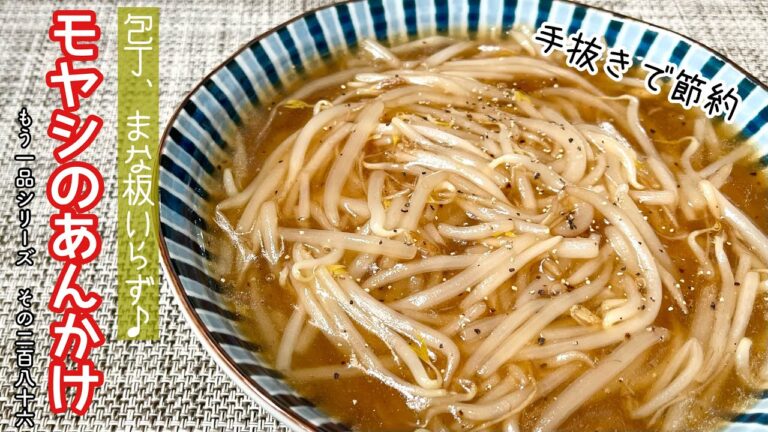 【簡単料理】材料費３０円で出来ちゃう♪もやしのあんかけ/作り方/レシピ/手抜き/節約/ズボラ【主婦の独り言】