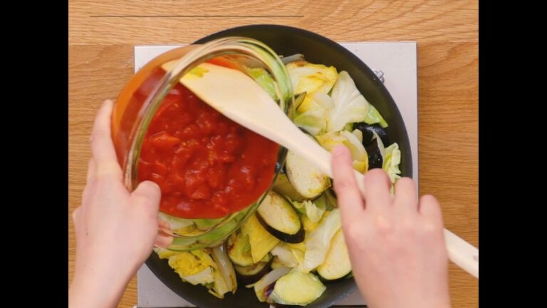 キャベツとナスのフライパンラタトゥイユ