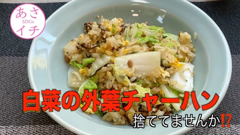 【あさイチ】白菜の外葉チャーハンの作り方／シャキシャキ感が楽しめます❗️SDGs