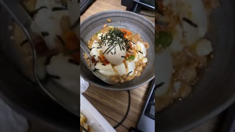 リモート飲みでめちゃくちゃ美味い飯！ #魚 #納豆 #卵 #豆腐