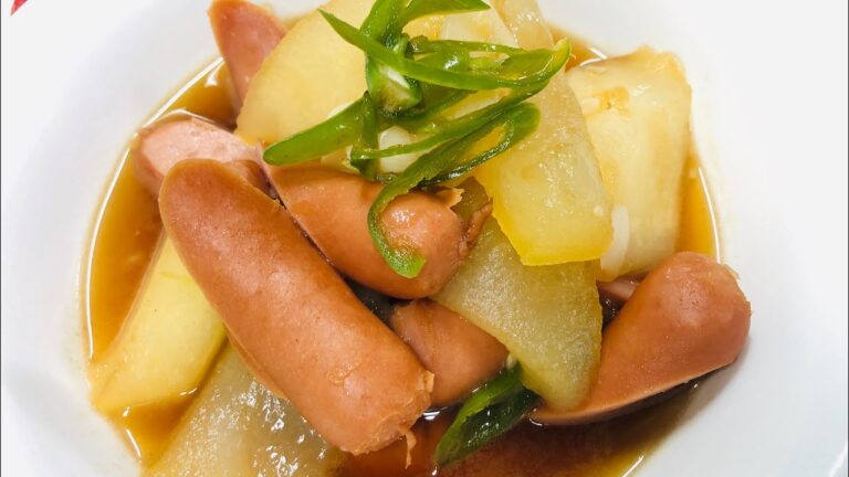 (4-4)冬瓜とウィンナー※簡単スピード料理※(동과 소세지)