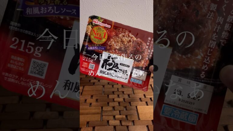 すぐできる！ニッポンハム、極み焼和風おろしハンバーグ！
