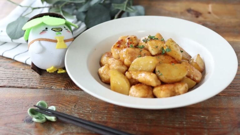 ささみとじゃがいもの蜂蜜バター醤油炒め