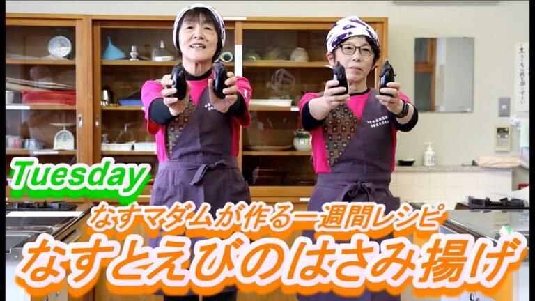 高めの血圧が気になる方に「高知なす」・なすマダムが作る「なすとえびのはさみ揚げ」