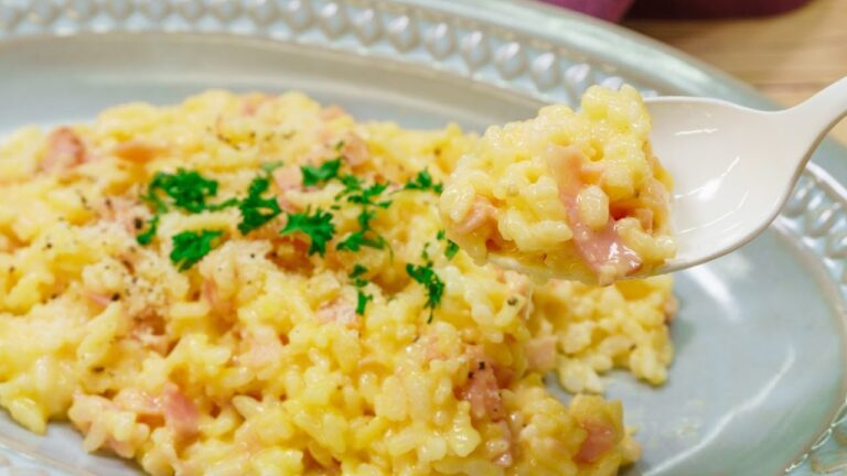 余ったご飯ですぐできる カルボナーラリゾット
