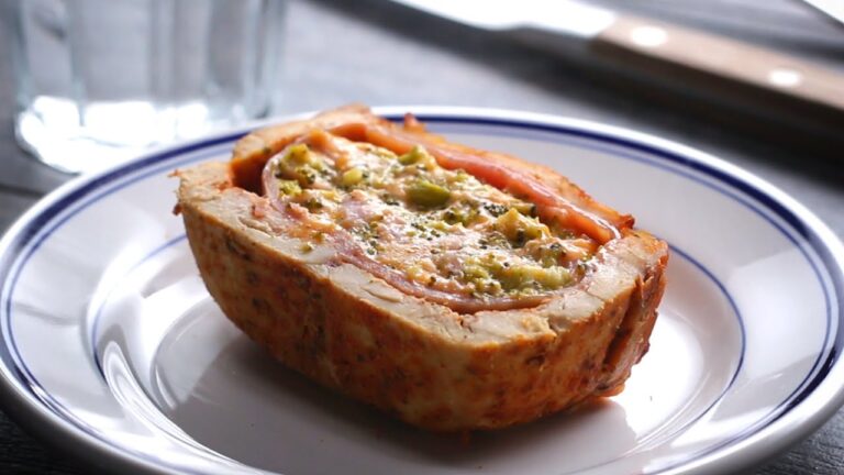 ボリューム満点！ブロッコリーとハムのチーズチキンロール