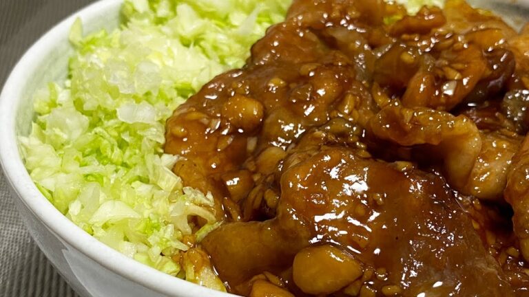 安いお肉でも、とろとろ柔らか豚丼 with キャベツ量増し【パパでも作れる簡単料理：飯テロ】Soft pork bowl with cabbage