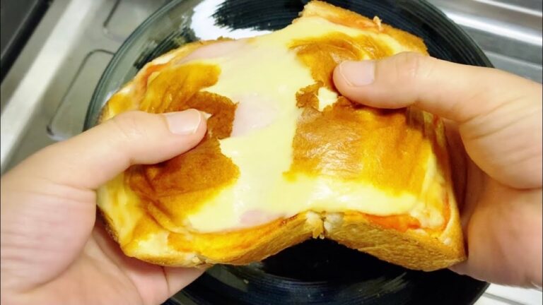 ハムチーズトーストをこんがりチーズたっぷりで作ったら… #shorts