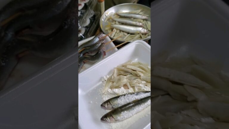 【日〇酒中!】稚鮎＠筍　塩焼き＠天ぷら＠柳川風　#Shorts