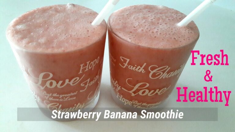 Fresh and Healthy: Strawberry Banana Smoothie | ストロベリーバナナスムージー|フレッシュドリンク | Nelly's Channel