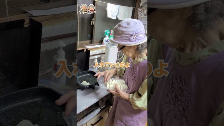 とある日の夕食 雪松さんの餃子とオクラの煮つけとすまき入り味噌汁と。＃shorts