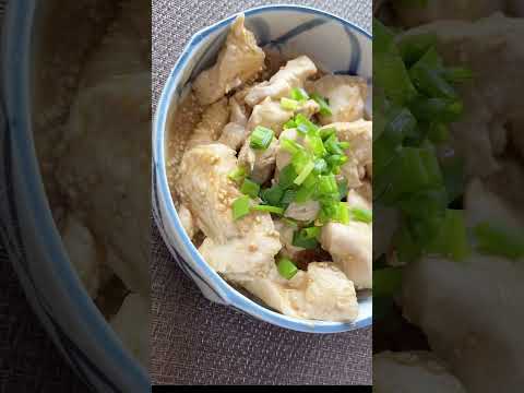 レンジで簡単❗ヘルシー😍【鶏むね肉のごまみそ和え】#Shorts #ひめりんご