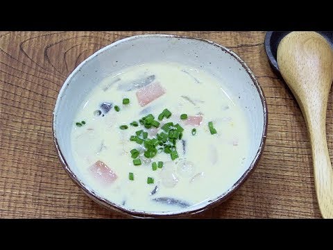 おばんずの麦みそレシピ【野菜たっぷり麦みそ豆乳スープ】