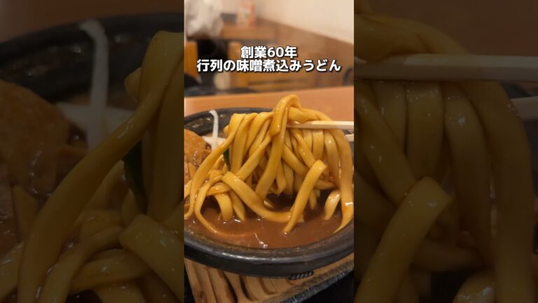 創業60年 行列の味噌煮込みうどん