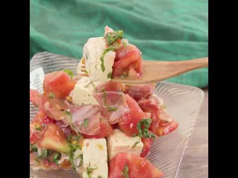 木綿豆腐がポイント！ 生ハムとトマトの豆腐サラダ ｜ moguna[モグナ]