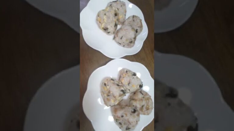 【佃煮が残ったので】そうだ❗️ごま油+炒り玉子のおにぎり🍙にしよう🎵【朝ごはん】#shorts