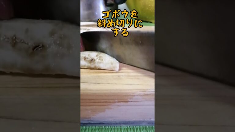 ぶた肉入りきんぴらゴボウ/shorts【料理女子の簡単レシピ】