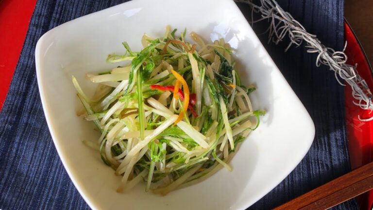 田舎の母さんの【水菜レシピ】塩昆布漬け柚子風味⏰出来上がりまで１時間半～🗻信州の冬景色