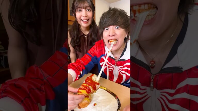 のび〜るチーズハットグの作り方🧀🔥Cheese fries !! #shorts