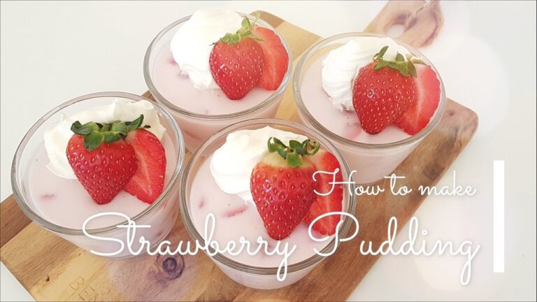 Easy! Strawberry Pudding♪ / 簡単！ストロベリープリン♪ いちごのプリン♪