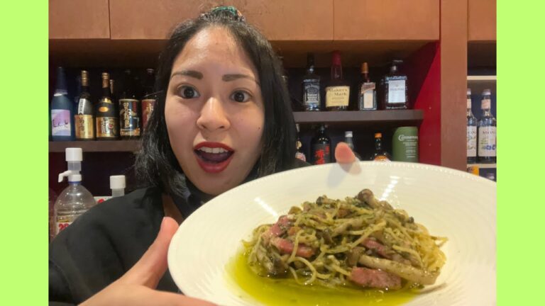 大葉のジェノベーゼ風パスタを作ってみた‼︎