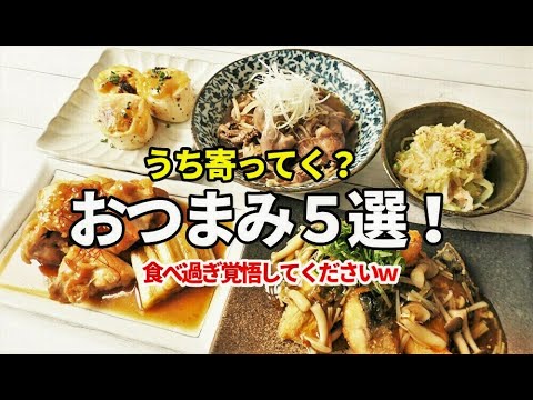 『美味すぎるおつまみ5選！』☆おうち居酒屋開催！簡単で食べ飽きしない厳選おつまみ5品！☆