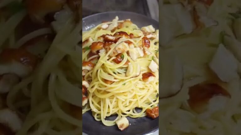 メインの具材はちくわだけ！大葉風味の和風パスタレシピ　｜お家パスタ｜簡単レシピ｜節約レシピ　#shorts