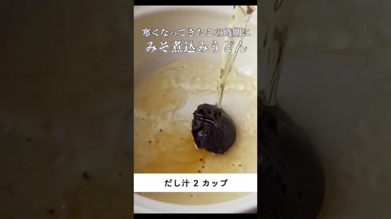 味噌煮込みうどんのレシピ #shorts #cooking #料理