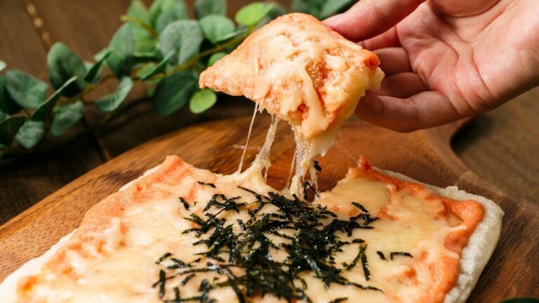 のびーる！明太マヨのチーズもちピザ