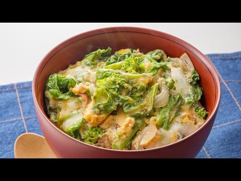 菜の花の卵とじ丼