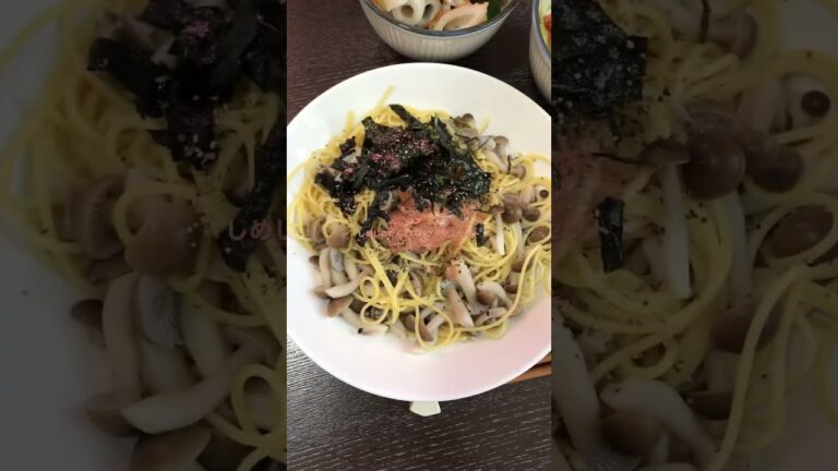 今日のランチ しめじのたらこスパゲッティセット（2022年9月25日）