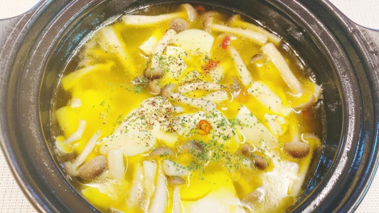 【低糖質】ダイエットにピッタリ簡単レシピ！豆腐としめじのアヒージョ、キャンプ飯にビールのおつまみに、悪魔的な旨さ【時短料理研究♪あいこチャンネル】