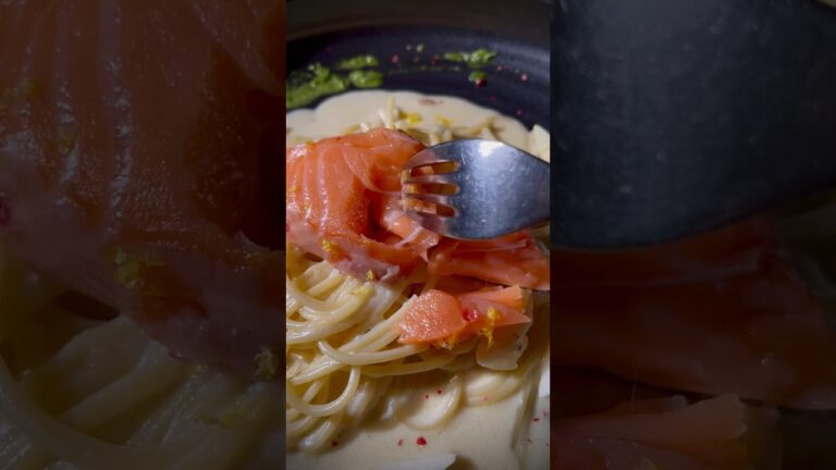 【新メニュー】飲めるサーモンのレモンクリーム🍋#shorts