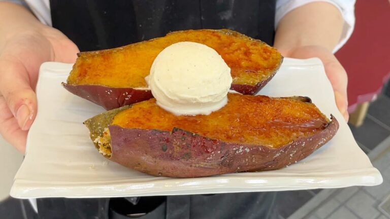 高級焼き芋専門店のパリパリお芋ブリュレの作り方【TikTokで150万再生】