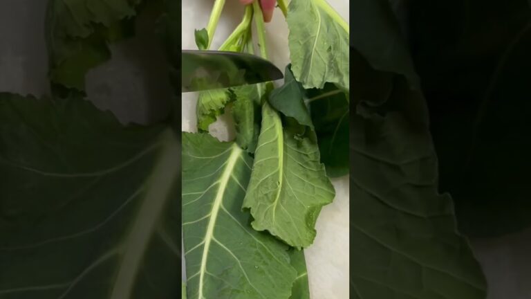 ケールを切る【ケールの天ぷら】