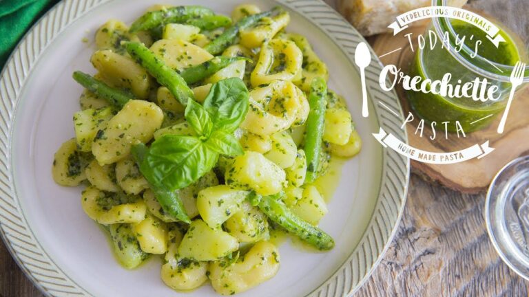 オレキエッテ バジルペスト和え：How to make Olequette｜Home made Pasta