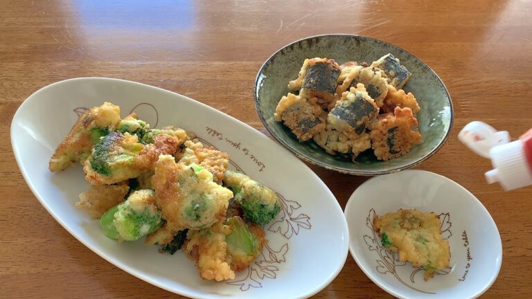 余った天ぷらの衣をリメイク☆ブロッコリーのフリッターの作り方♪初心者さん向け料理レシピ動画【cooking】簡単便利な作り置き