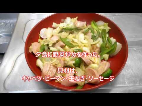 5月18日の夕食は野菜炒め　ダイエットメニューに近い？
