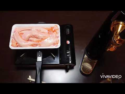 【宅呑み】下町職人の休日❗鮭ハラス焼いてみた‼️