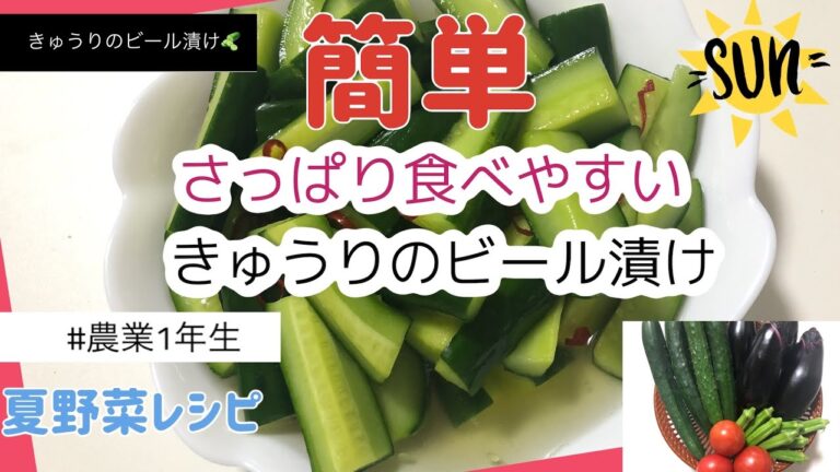 【夏野菜レシピ】簡単に出来て、さっぱり食べやすいきゅうりのビール漬けの作り方