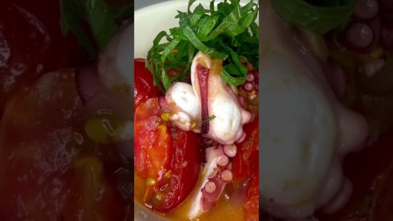 タコとトマトのイタリア風炒め！#shorts
