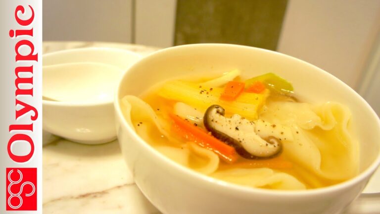 オリンピックの超簡単レシピ　鶏挽肉の水餃子スープの作り方