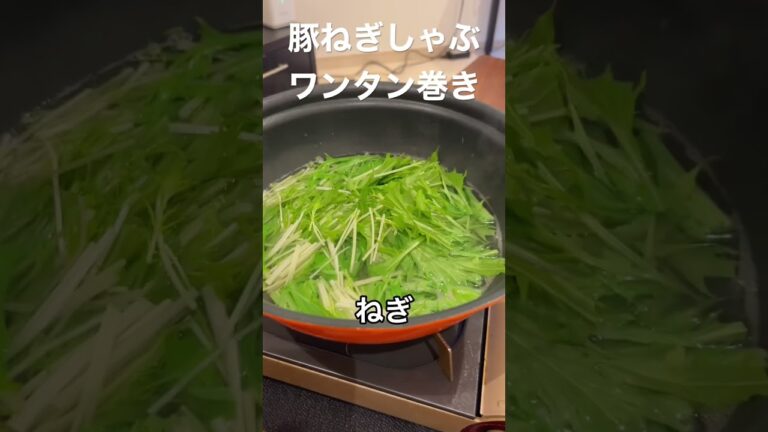 半年で20キロ痩せたおじさんレシピ、豚ねぎしゃぶワンタン巻き #ダイエットレシピ #ヘルシーレシピ #バズレシピ #痩せるレシピ #冬レシピ