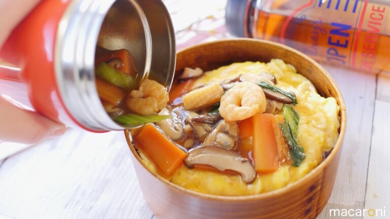 【ねぼすけ弁当】とろとろ具だくさん！ 15分で 五目 あんかけ ご飯 弁当 のレシピ 作り方