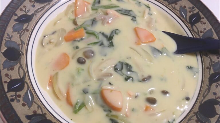 【バターなし】鮭きのこほうれん草　クリームシチュー