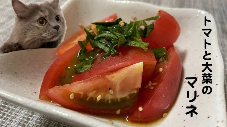 【トマトレシピ】トマトのマリネwith cat